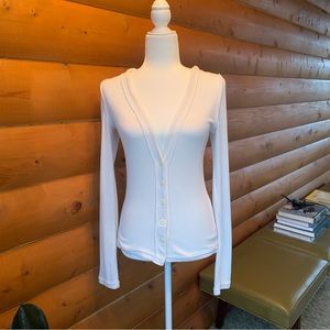 Free People Cardigan White Button Up